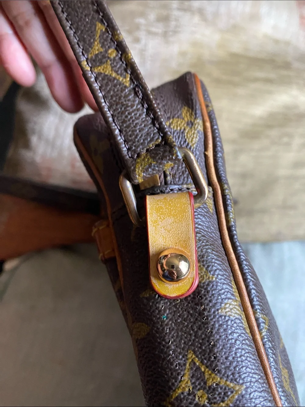 Louis Vuitton Brown Monogram Messenger Crossbody with Tan Accents